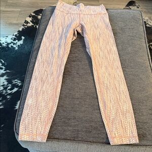 lululemon athletica Light Pink Patterned Leggings